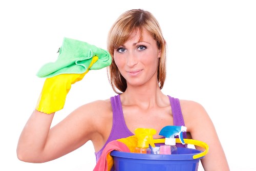 Person using a screen reader on a carpet cleaning website